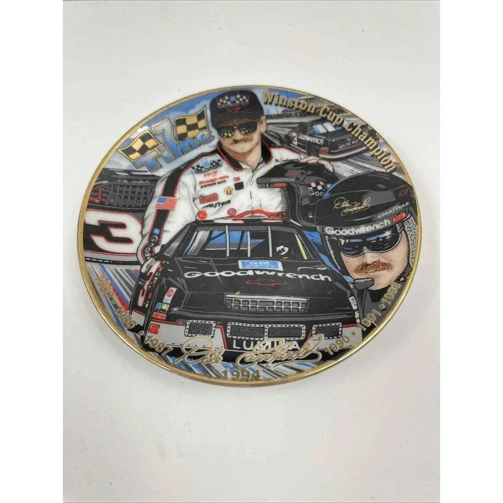 DALE EARNHARDT COLLECTOR PLATE Mint#3 7 TIME WINSTON CUP CHAMP GOODWRENCH
